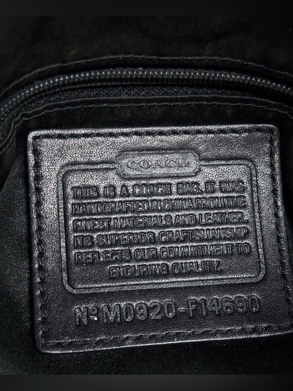 Coach Penelope Brown Signature Sateen Shoulder Bag M0920-F14690 Hand Bag Zip - Picture 7 of 10